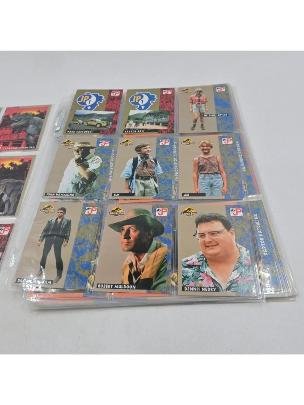 Topps Jurassic Park Trading Card Complete 1-88 Set + 10 Puzzle Card Set Vintage